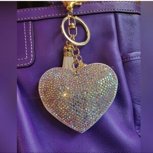 🩷Rhinestone Heart Bag Charm
